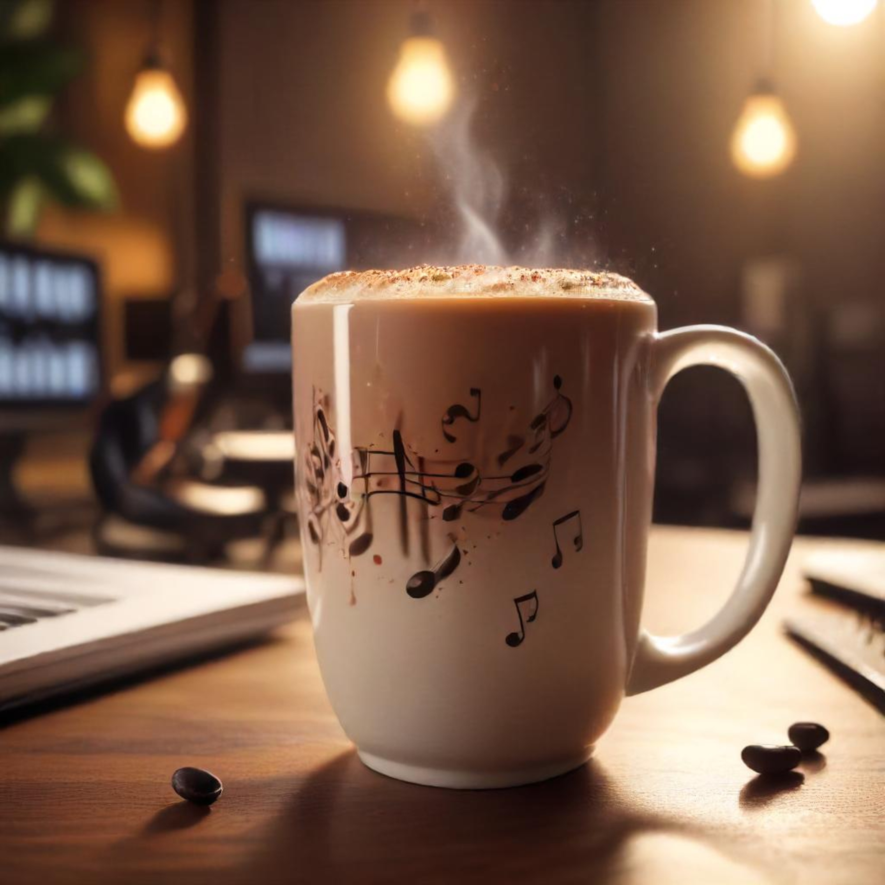 Entity - Have a Cup (artwork). A cup of coffee with music notes. Not much to explain.